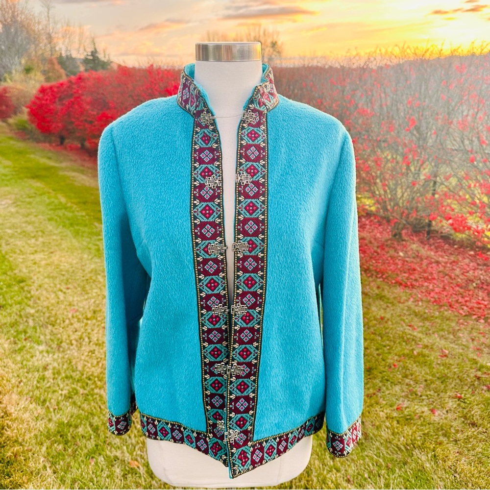 Vintage Danico 100% Pure Wool Scandinavian/Nordic Sweater Jacket